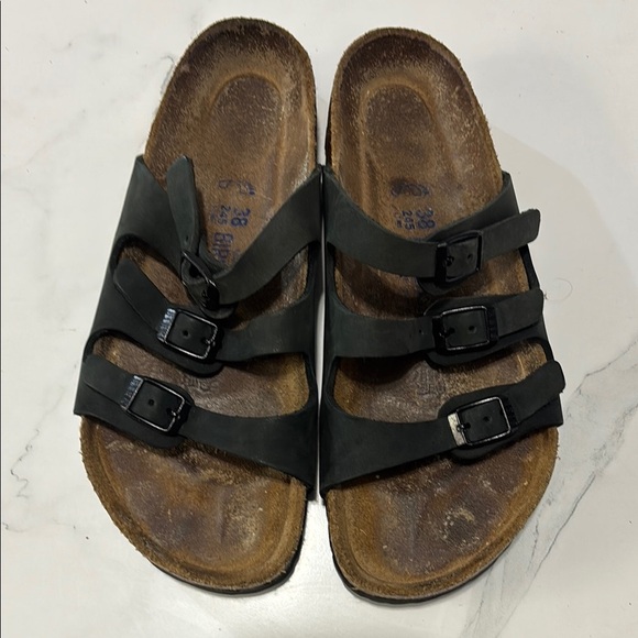 Black Strappy Sandals - Picture 1 of 5